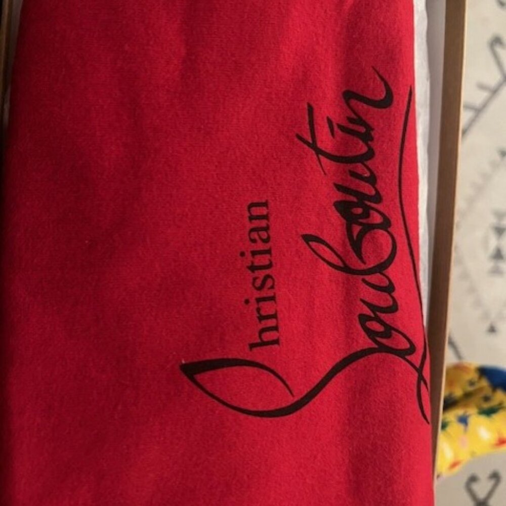 Christian Louboutin Neoalto Lace 55mm Red Sole Pump, Black Size 8 SOLD